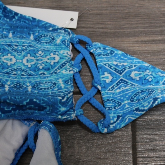 NWT Ocean Front Ninety Five Degrees Bikini Set Jrs Large High Neck Top & Bottoms - Picture 2 of 9